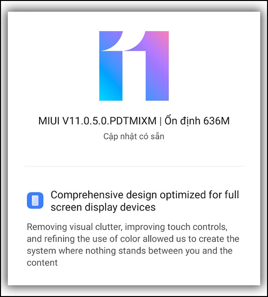 ra mắt MIUI 11